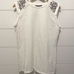 Banana Republic Jewel Sleeveless Shirt - Small